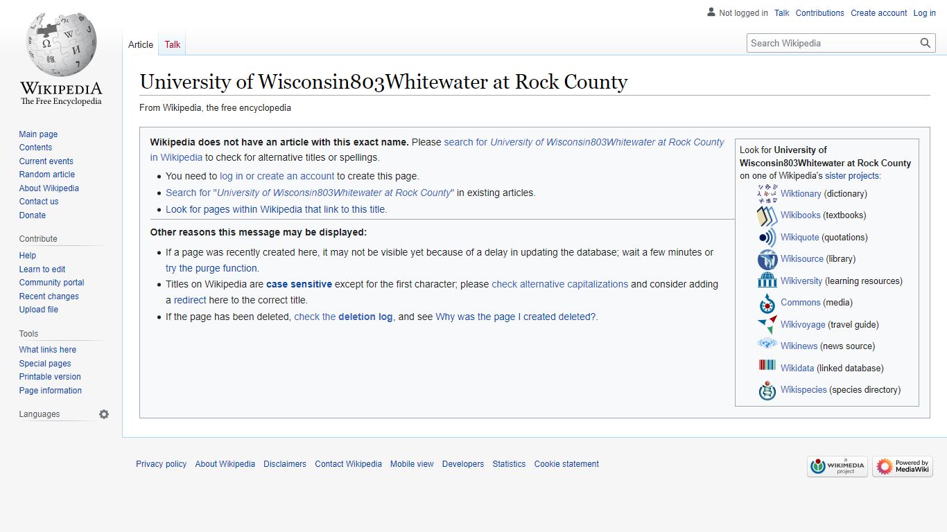 University of Wisconsin–Whitewater at Rock County - Wikipedia